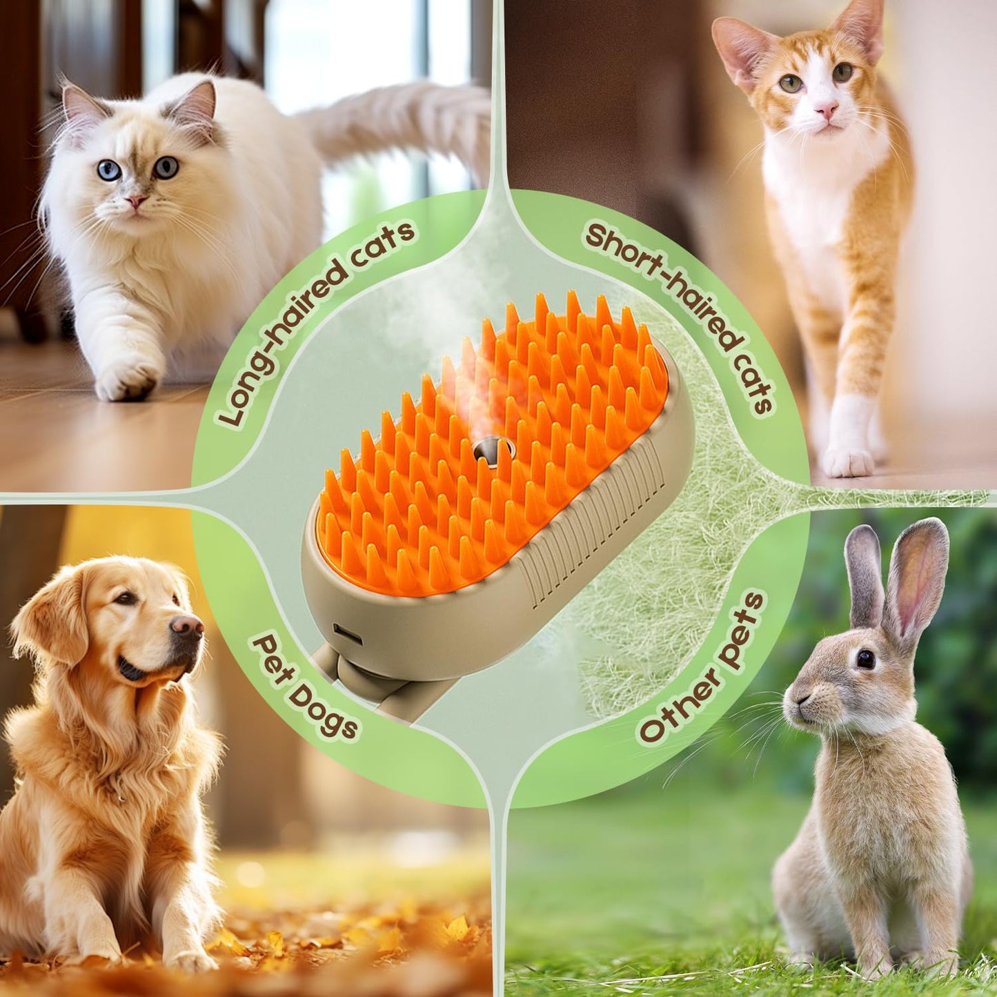 PuffEase™ - Brosse de toilettage vapeur