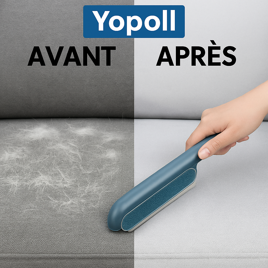 Yopoll™ – Brosse anti-poils multifonctionnelle