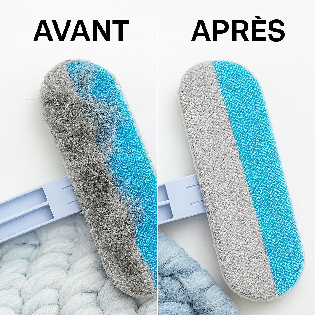 Yopoll™ – Brosse anti-poils multifonctionnelle